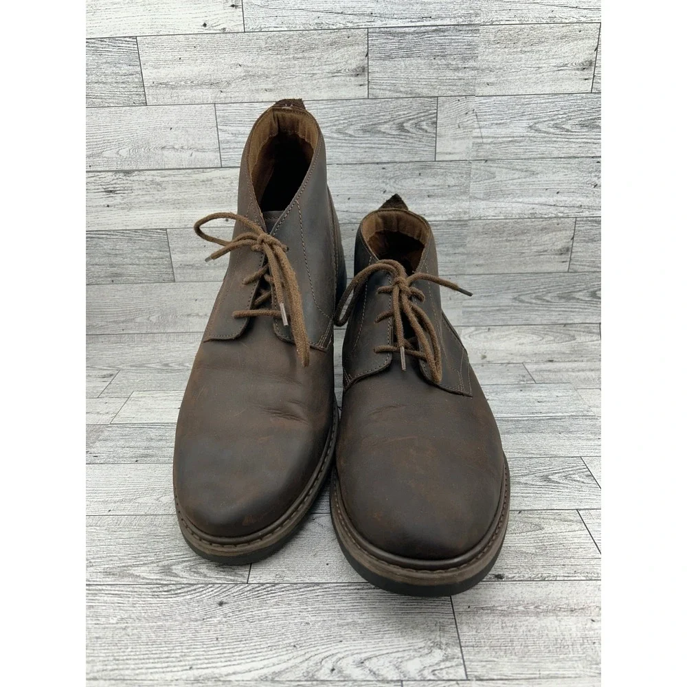 Clarks Signature Men Dark Brown Leather Chukka Ankle Boots 261833807110 Size 12M